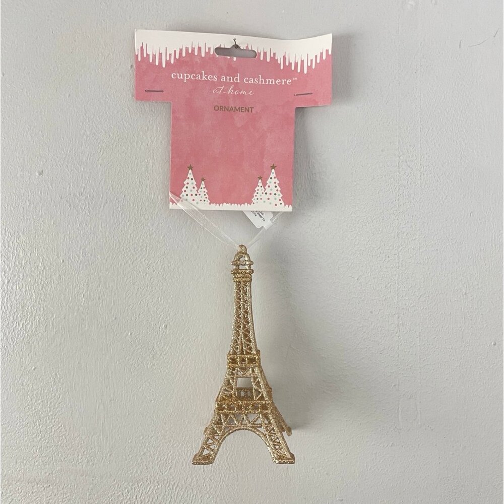 Christmas Ornament Eiffel Tower NWT Gold Cupcake & Cashmere Holiday Tree Decor